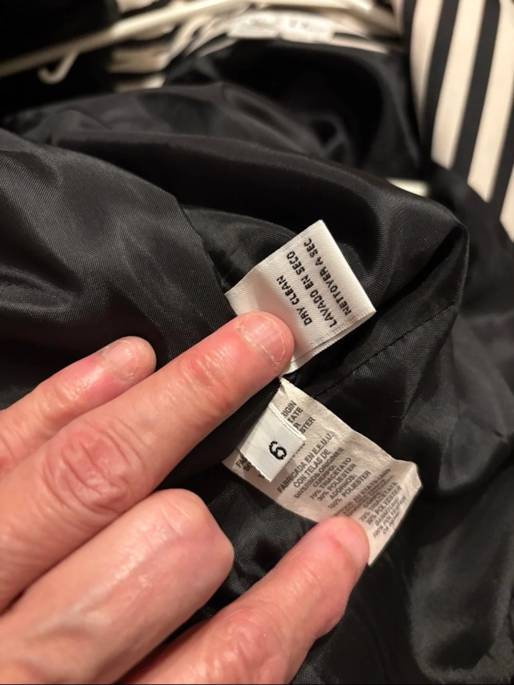 Christian Dior Black Blazer with Cream-and-Black Striped Shawl Collar